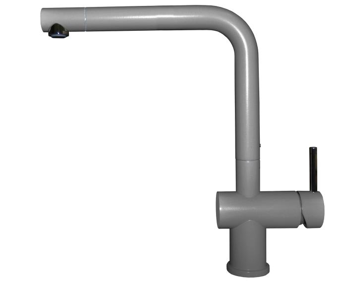 ELLECI Stream BASIN MIXER Titanium (Metaltek)