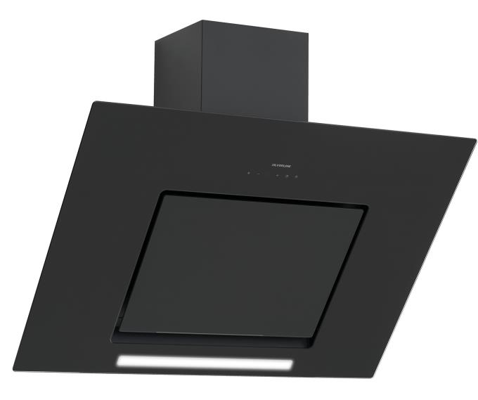 Black Temp. Glass Hood 90cm